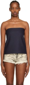 We11 Done Navy Tube Top In Navy