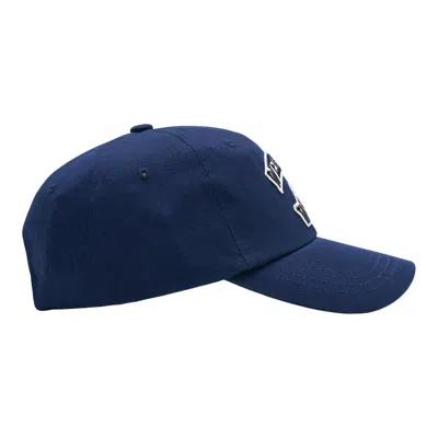 We11 Done Navy Varsity Logo Cap In Blue