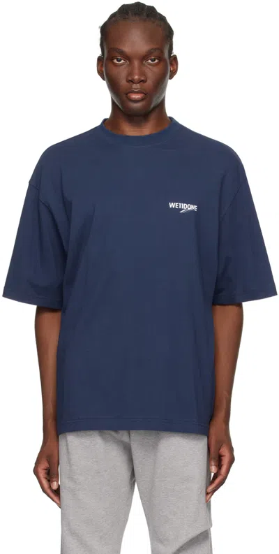 We11 Done Navy Wave T-shirt