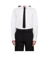 We11 Done Necktie-detail Cotton Shirt In White