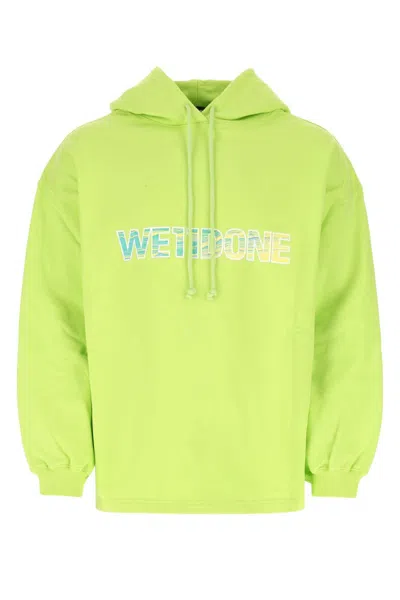 WE11 DONE NEON GREEN OVERSIZE SWEATSHIRT