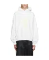 We11 Done New Teddy Logo Cotton Hoodie In White