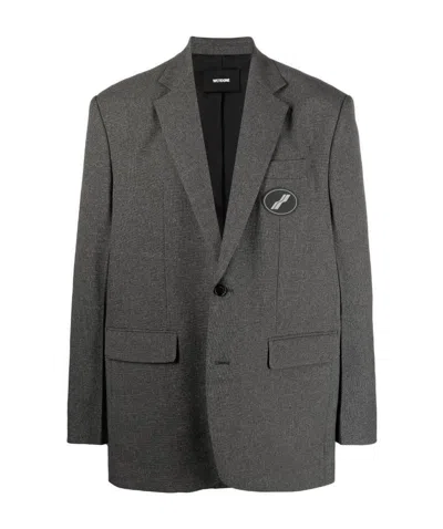 WE11 DONE LOGO-PATCH NOTCHED-LAPELS BLAZER