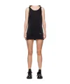 We11 Done Black Faded Denim Minidress In Black