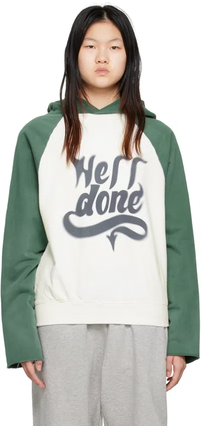 We11 Done Off-white & Green Devil Hoodie