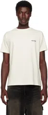 We11 Done Off-white Cotton Mini Logo T-shirt In Multi