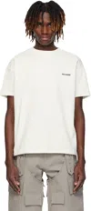 We11 Done Off-white Cotton Mini Logo T-shirt In Ivory