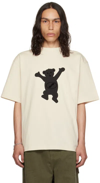 We11 Done Off-white Printed T-shirt In Ivory