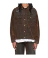 We11 Done Old Design Denim Coat In Green