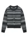 We11 Done Ombre-striped Cardigan In Black