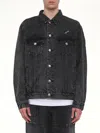 We11 Done Oversized Denim Jacket In Black