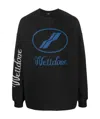 We11 Done Oversized Logo Sweatshirt In Black