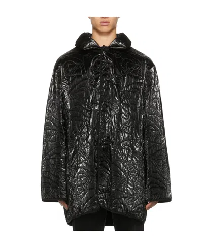 We11 Done Oversized Quilted Casual Jacket In Black