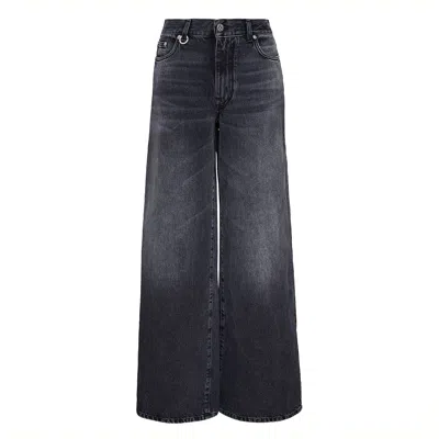 We11 Done Oversized Washed Denim Pants In Blue