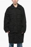 We11 Done Field Jacket With Classic Collar In Black