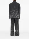 We11 Done Paint-splatter Blazer In Gray