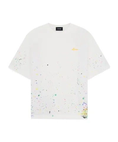 We11 Done Paint-splatter Cotton T-shirt In White