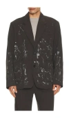 We11 Done Painted Jacket In Black