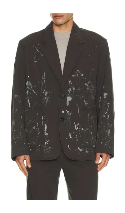We11 Done Painted Jacket In Grey