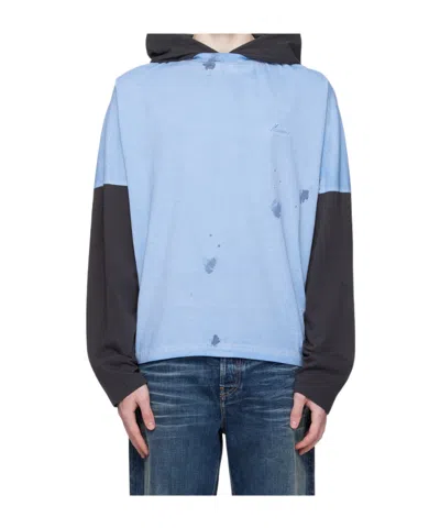 WE11 DONE PAINTED LONG-SLEEVED HOODIE
