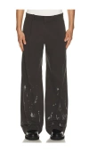 We11 Done Painted Trousers In Black
