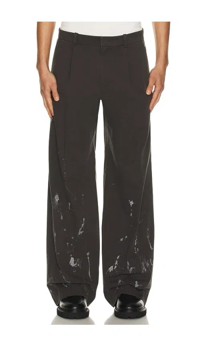 We11 Done Painted Trousers In Black