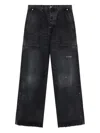We11 Done Denim Fatigue Pants In Black