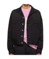 We11 Done Pattern Denim Jacket In Black