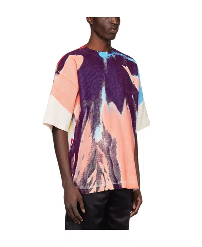 We11 Done Pattern Printed Short-sleeved T-shirt In Purple