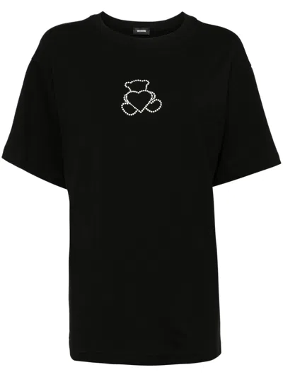 We11 Done Black Pearl Bear T-shirt