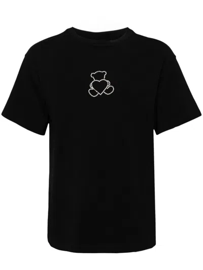 We11 Done Black Pearl Bear T-shirt
