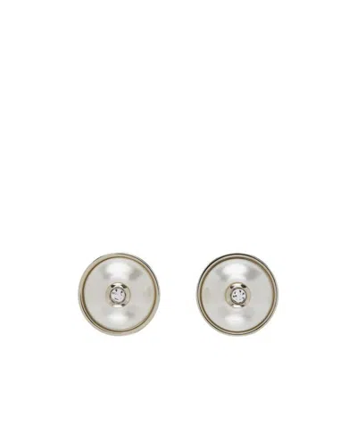 We11 Done Pearl Earrings In White