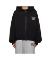 We11 Done Pearl Zip-up Hoodie In Black