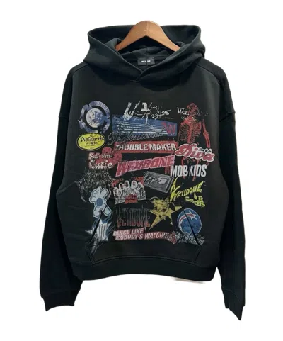 We11 Done Pieces Hooded Hoodie In Black
