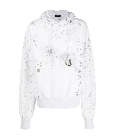 We11 Done Piercing Details Hooded Sweater
