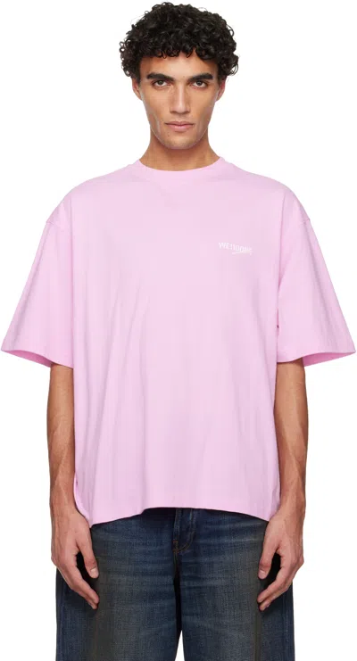 We11 Done Pink '1506' Wave Logo T-shirt