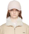 We11 Done Pink Basic Logo Corduroy Cap In Pink