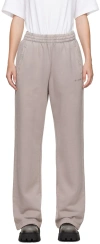We11 Done Pink Subtle Distressed Sweatpants In Light Pink