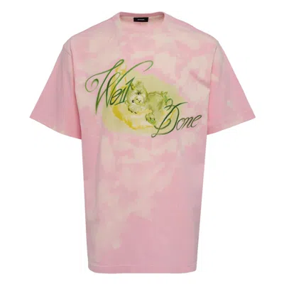 We11 Done Pink Washed Paint T-shirt