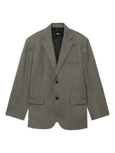 We11 Done Plaid Blazer In 中性色