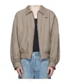 We11 Done Beige Checkered Bomber Jacket In Brown