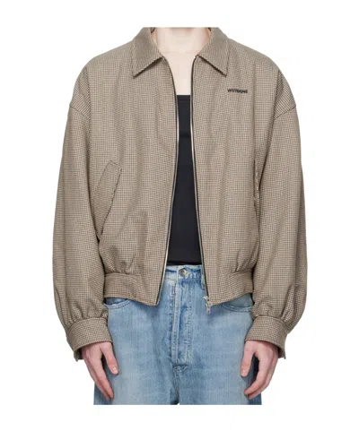 WE11 DONE PLAID BOMBER JACKET