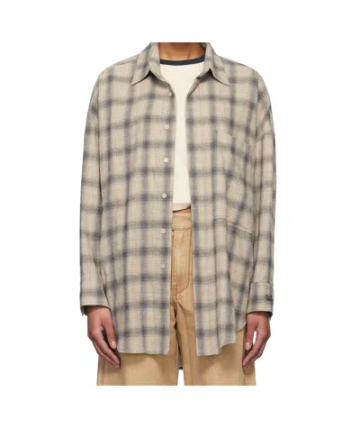 We11 Done Plaid Shirt In Nude