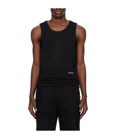 We11 Done Plain Knitted Vest In Black