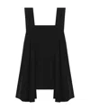 We11 Done Pleat-detail Sleeveless Minidress In Black