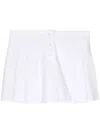 We11 Done Pleated Cotton Skirt In White