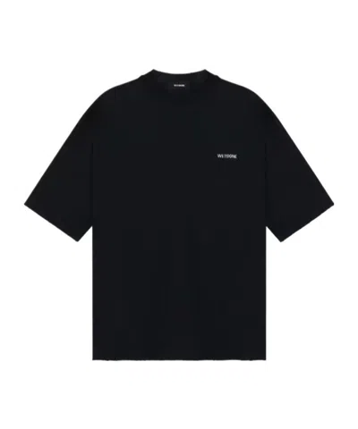 We11 Done Princess Print Damaged T-shirt In Black