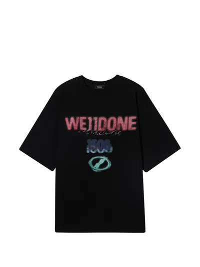 We11 Done Print-graphic T-shirt In Black