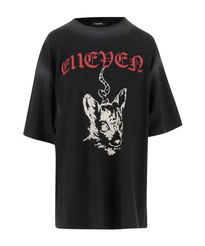 WE11 DONE WE11DONE GRAPHIC PRINTED CREWNECK T-SHIRT