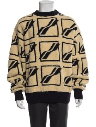 Pre-owned We11 Done Printed Crew Neck Pullover In Neutral
